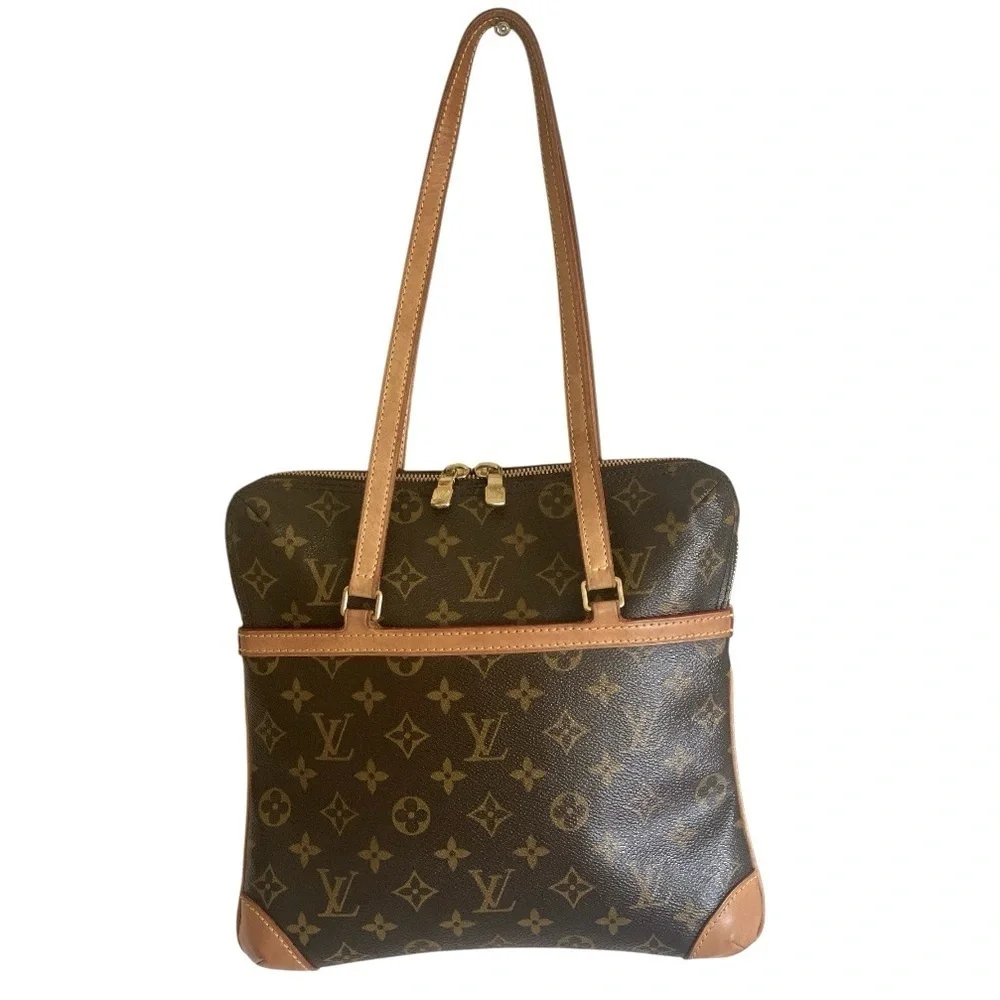 Vintage Louis Vuitton Coussin GM Shoulder Bag Monogram Canvas Brown Luxury
